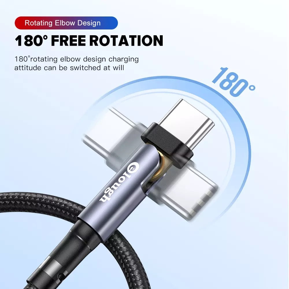 USB to Type C Charger 180° 3A Fast Charging Data Cable B-SPIN PTY LTD