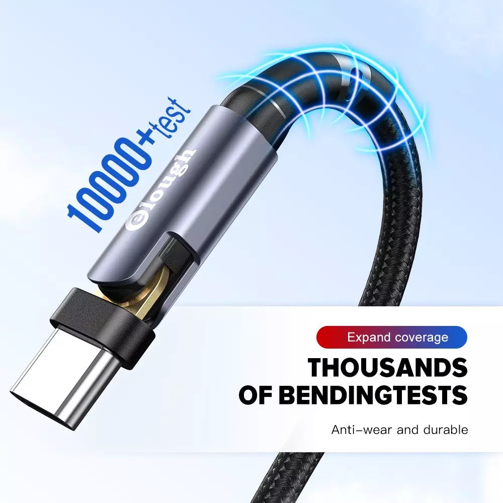 USB to Type C Charger 180° 3A Fast Charging Data Cable B-SPIN PTY LTD