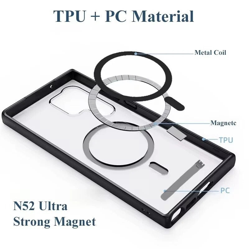 For Samsung Galaxy S26 S25 Ultra + MagSafe Case Stand Magnetic Shockproof Cover