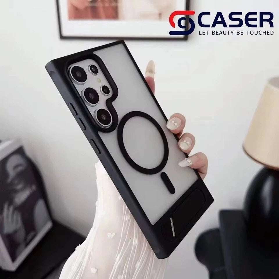 For Samsung Galaxy S26 S25 Ultra + MagSafe Case Stand Magnetic Shockproof Cover