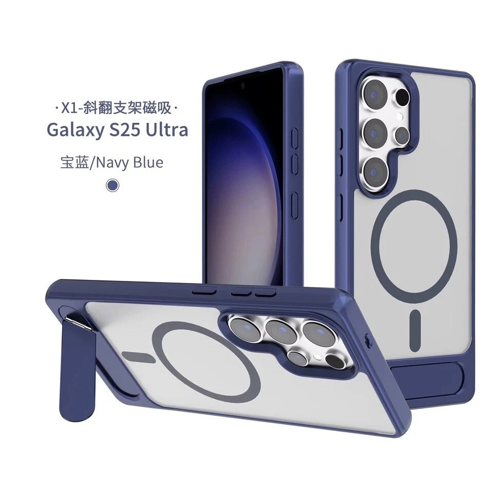 For Samsung Galaxy S26 S25 Ultra + MagSafe Case Stand Magnetic Shockproof Cover