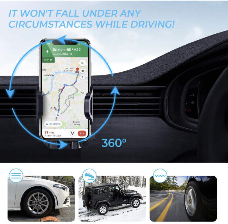 Automatic Clamping 15W Wireless Car Fast Charger Mount Air Vent Phone Holder
