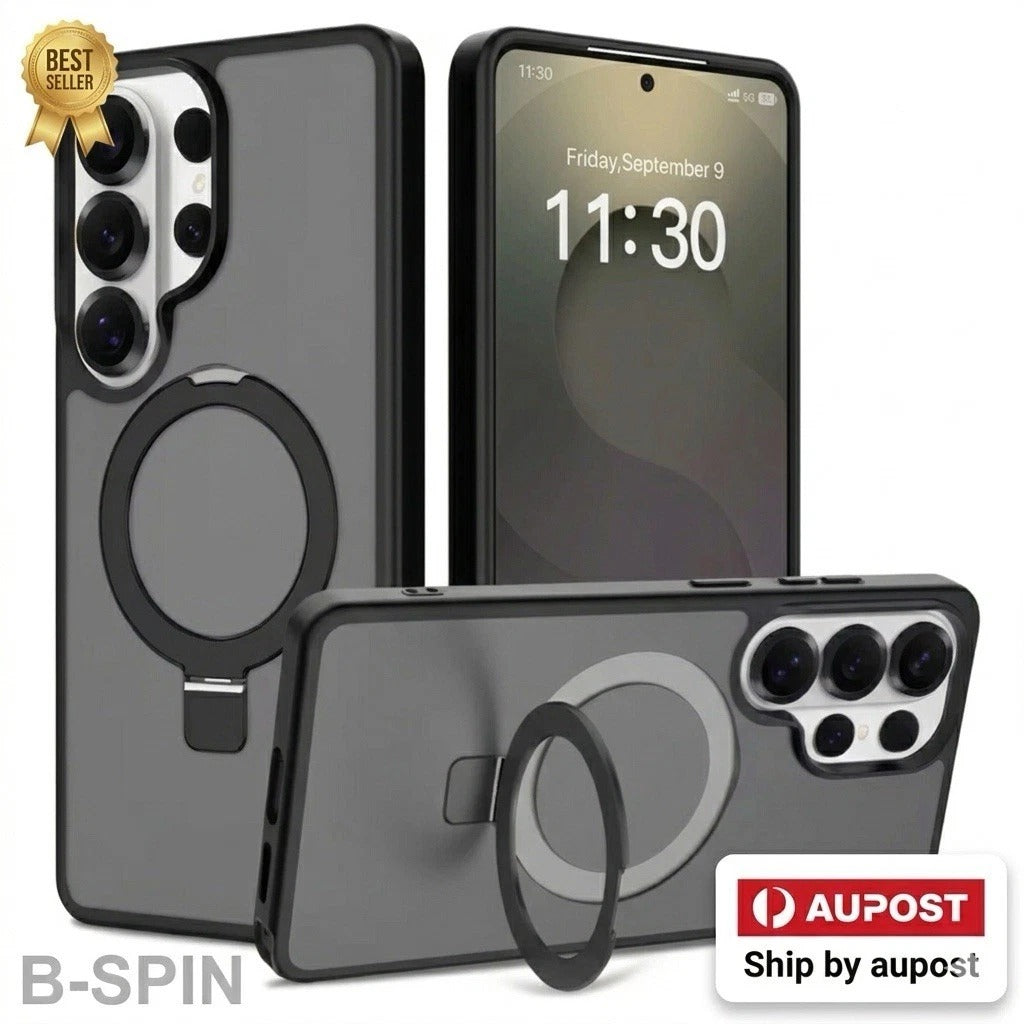 Magnetic Ring Stand Case Samsung Galaxy S26 S25 + Ultra MagSafe Slim Shockproof