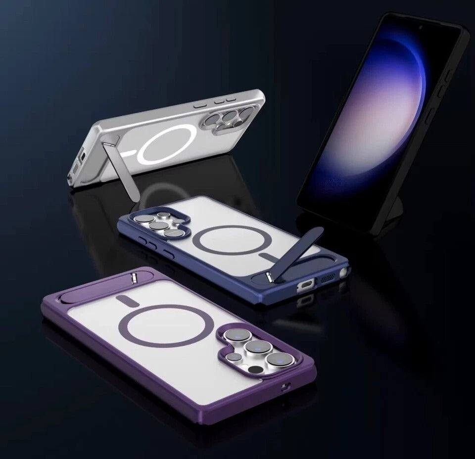 For Samsung Galaxy S26 S25 Ultra + MagSafe Case Stand Magnetic Shockproof Cover