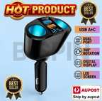 Car Charger Cigarette Lighter Double Power Adapter Socket Splitter Dual USB