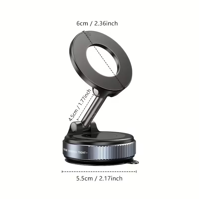 360 Foldable Vacuum Strong Magnetic MagSafe Phone Holder Suction Car Stand Mount