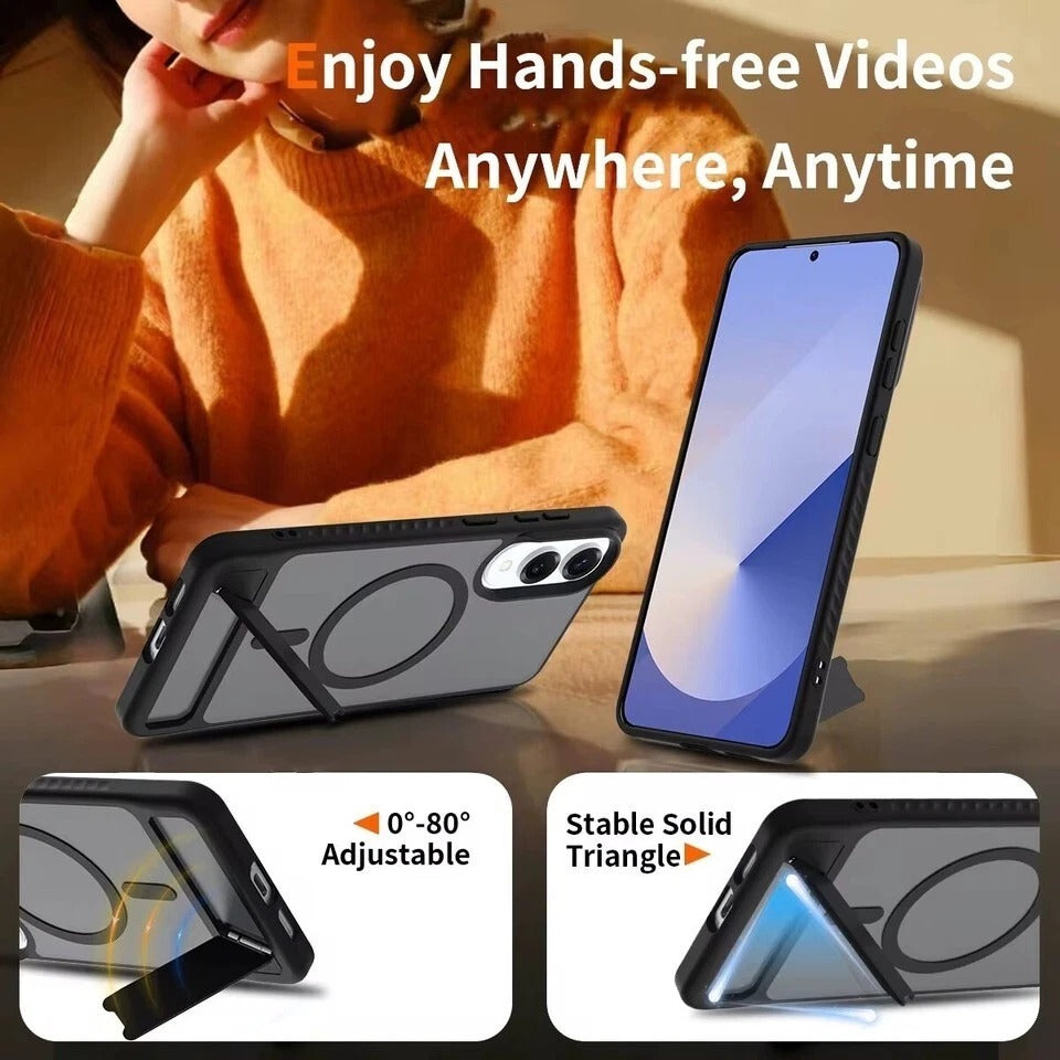 For Samsung Galaxy S26 S25 Ultra + MagSafe Case Stand Magnetic Shockproof Cover
