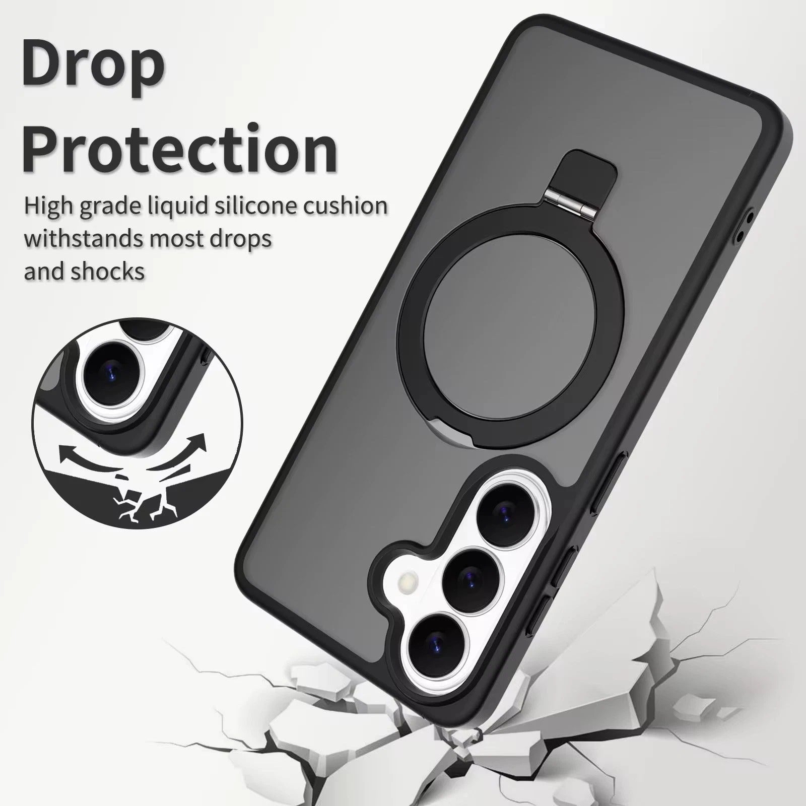 Magnetic Ring Stand Case Samsung Galaxy S26 S25 + Ultra MagSafe Slim Shockproof