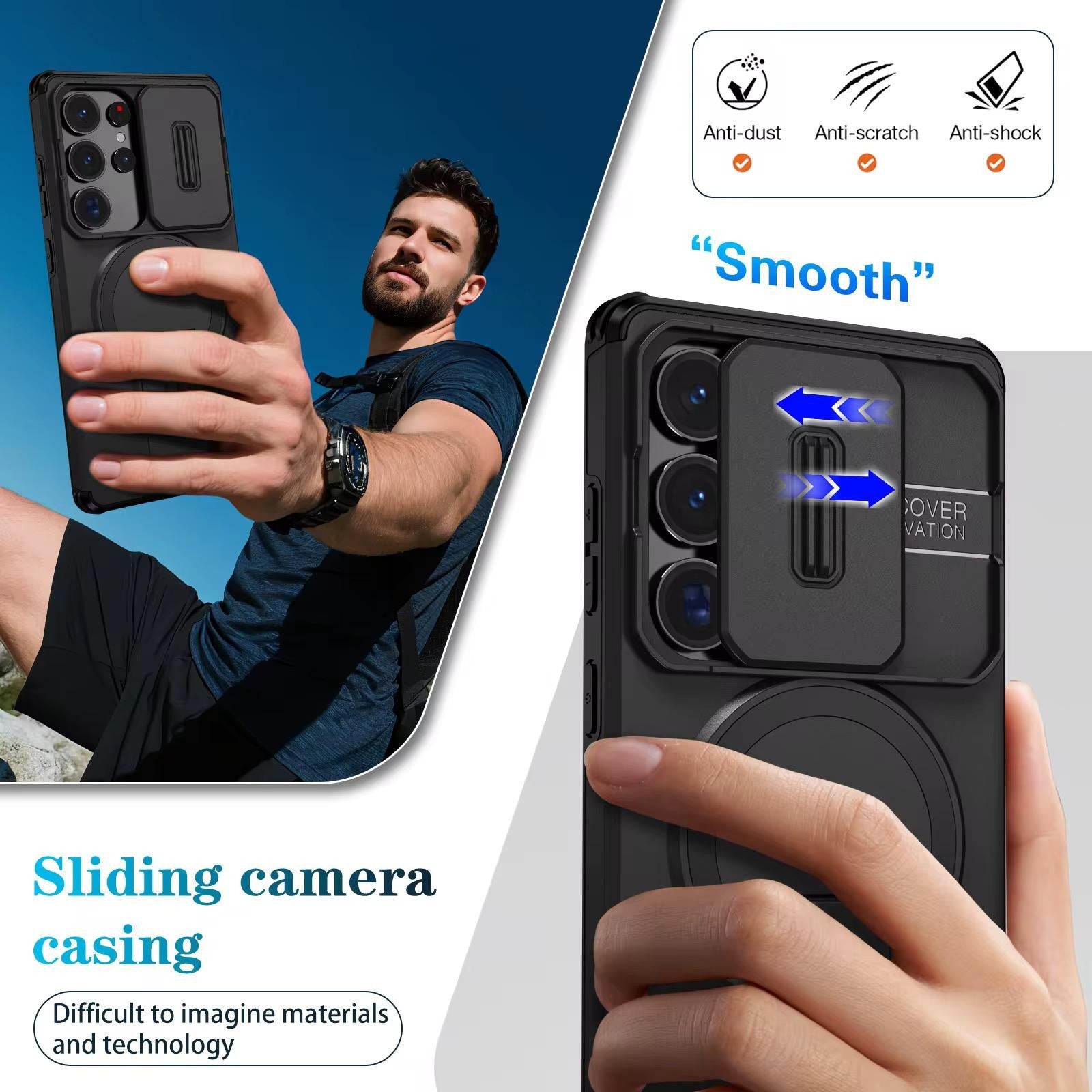 For Samsung Galaxy S26 S25 S24 Plus Ultra Case Magsafe Stand Lens Protect Cover