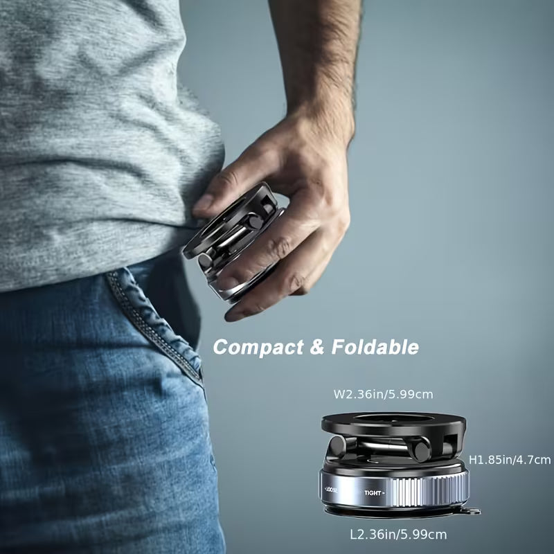 360 Foldable Vacuum Strong Magnetic MagSafe Phone Holder Suction Car Stand Mount