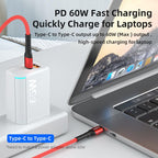 100W PD Type C to C Cable 5A Fast Charging Charger Cord for iPhone 17 16 15 Android