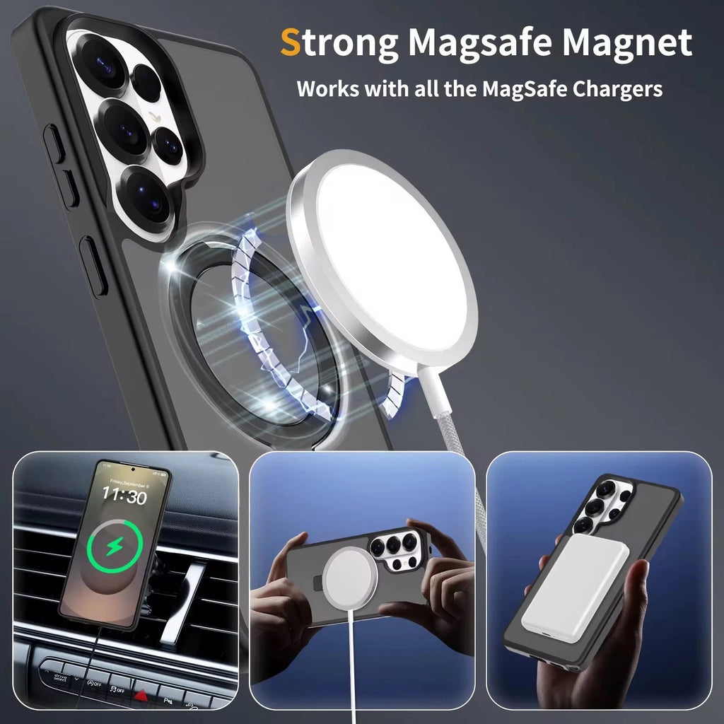 Magnetic Ring Stand Case Samsung Galaxy S26 S25 + Ultra MagSafe Slim Shockproof