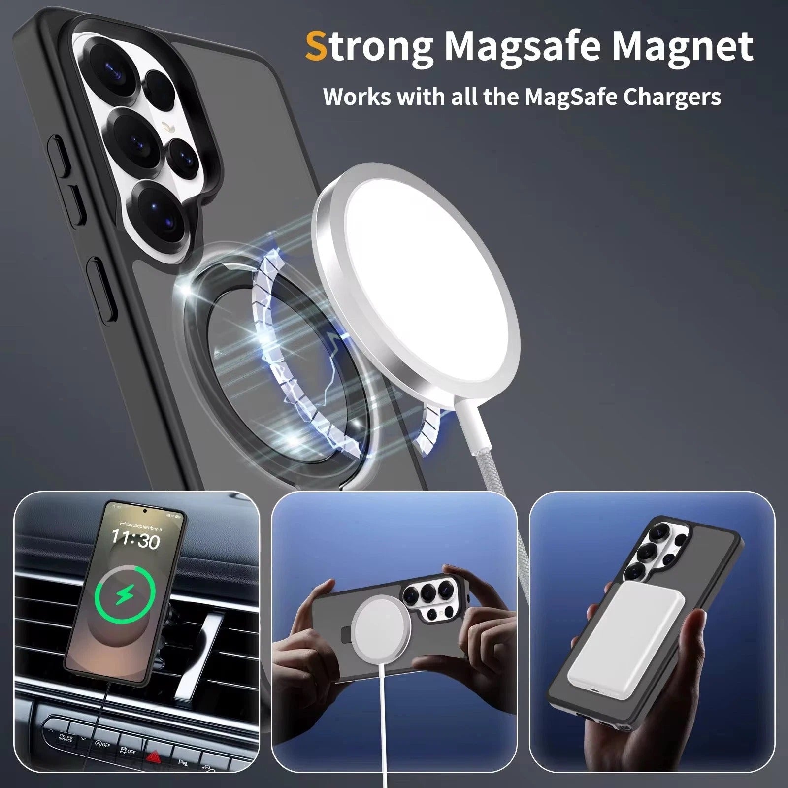 Magnetic Ring Stand Case Samsung Galaxy S26 S25 + Ultra MagSafe Slim Shockproof