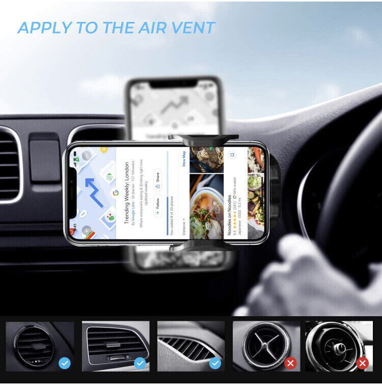 Automatic Clamping 15W Wireless Car Fast Charger Mount Air Vent Phone Holder