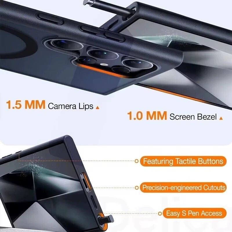 For Samsung Galaxy S26 S25 Ultra + MagSafe Case Stand Magnetic Shockproof Cover