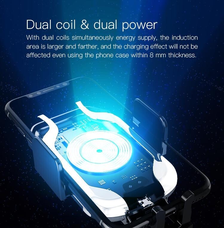Automatic Clamping Car Charging wireless Charger Mount Air Vent Phone Holder New