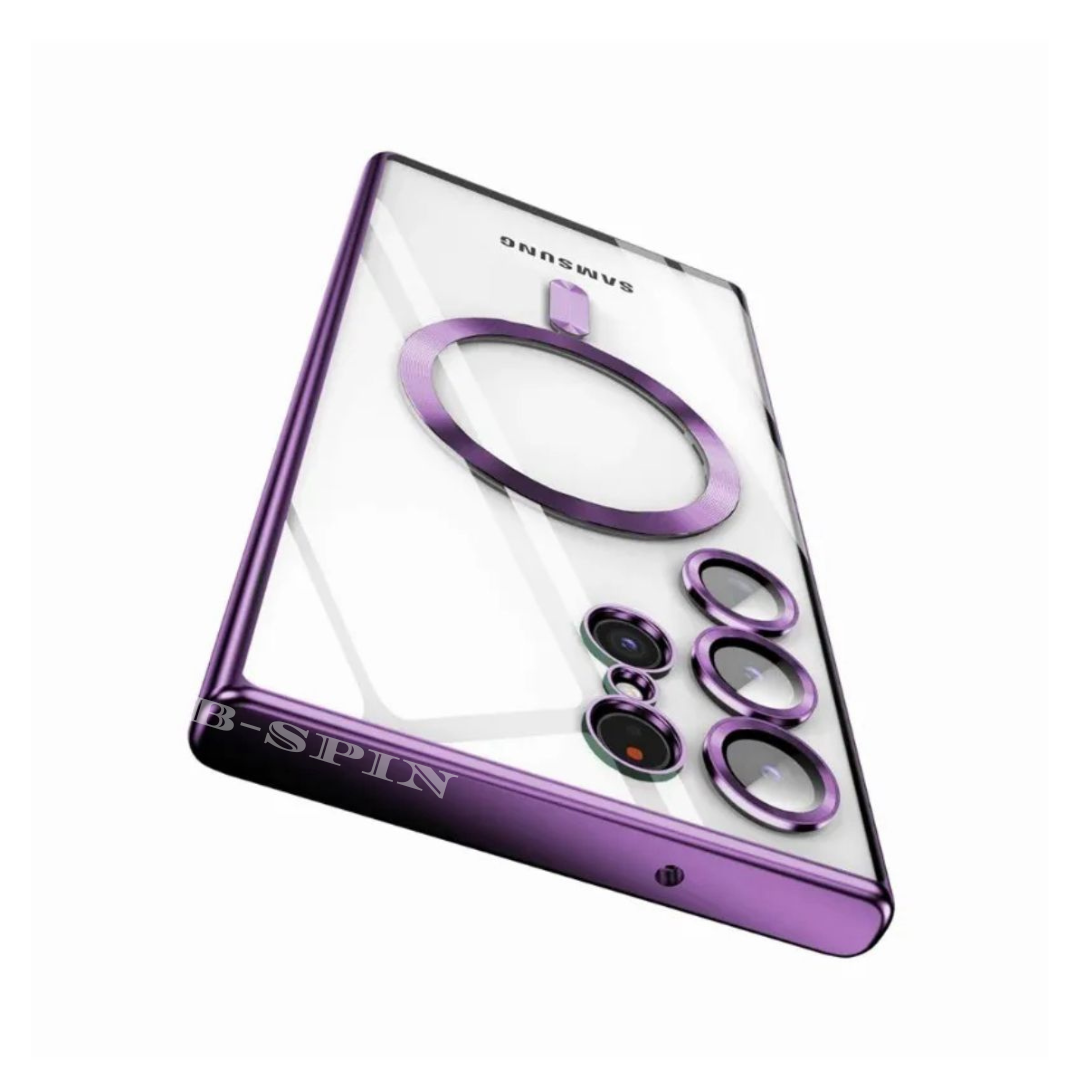 For Samsung Galaxy S24 S23 Ultra S22 Plus 5G Plating Mag Safe Magnetic Case Cover