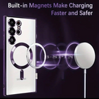 For Samsung S26 S25 S24 S23 S22 Ultra + Shockproof Clear MagSafe Magnetic Cover