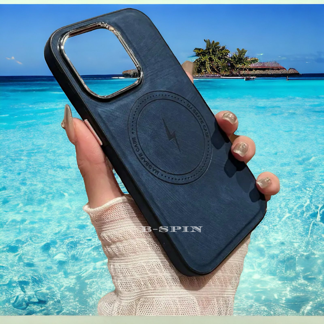 For Apple iPhone 15 14 Max 13 12 Leather Case MagSafe Magnetic Shockproof Cover