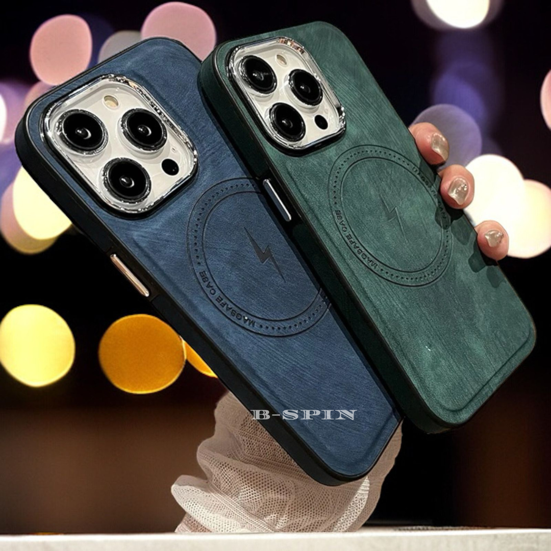 For Apple iPhone 15 14 Max 13 12 Leather Case MagSafe Magnetic Shockproof Cover