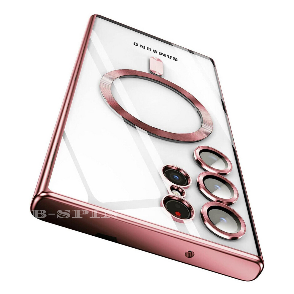 For Samsung Galaxy S24 S23 Ultra S22 Plus 5G Plating Mag Safe Magnetic Case Cover