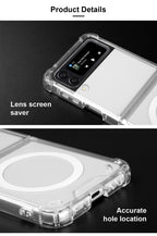 For Samsung Galaxy Z Flip Fold 7 6 5 Clear Case Shockproof Transparent Cover
