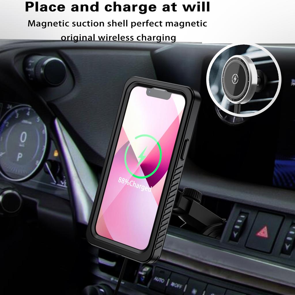 MagSafe Case For iPhone 15 14 13  Pro Max Waterproof Shockproof Heavy Duty Cover