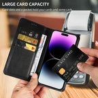 For iPhone 17 16 15 Pro max 14 plus 13 12 11 Case Detachable Wallet Cover magnetic