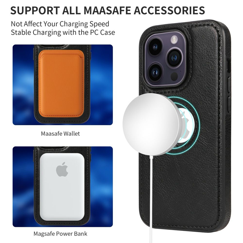 MagSafe iPhone 16 15 Pro max 14 plus 13 12 Case Detachable Wallet Cover magnetic