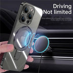 For MagSafe iPhone 17 16 15 14 13 12 Pro Max Magnetic Shockproof Phone Stand Ring Case