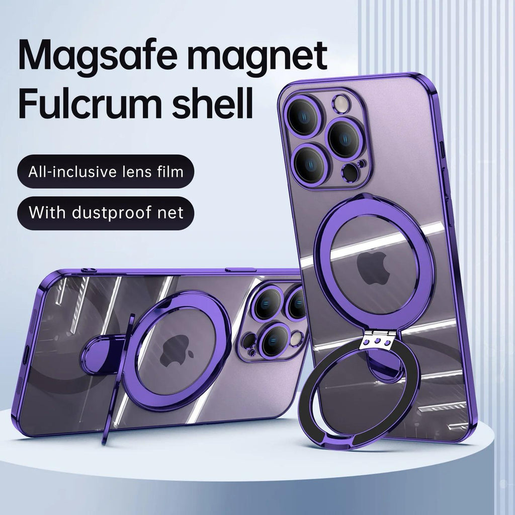 For MagSafe iPhone 16 15 14 13 12 Pro Max Magnetic Shockproof Phone Stand Ring Case