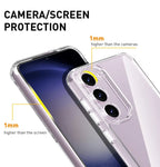 For Samsung S25 S24 S23 S22 S21 FE Ultra 5G Clear Back Case Shockproof Bumper Cover