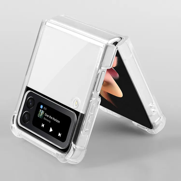 For Samsung Galaxy Z Flip 5 4 3 Magnetic Clear Case Shockproof Ultra Slim Cover