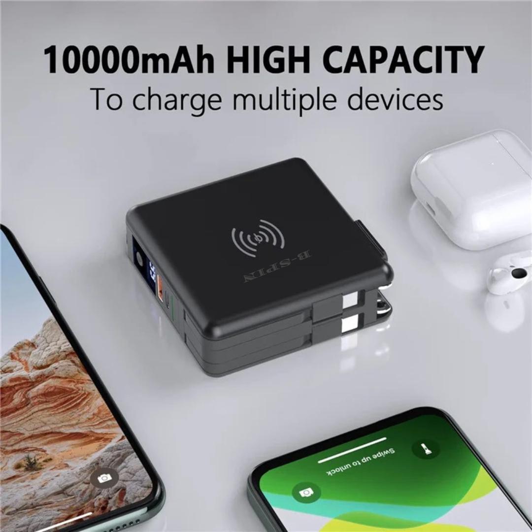 Universal Travel Powerpack Adapter 5 in 1 PD 20W 10000mAH - Mobile Accessories B-SPIN