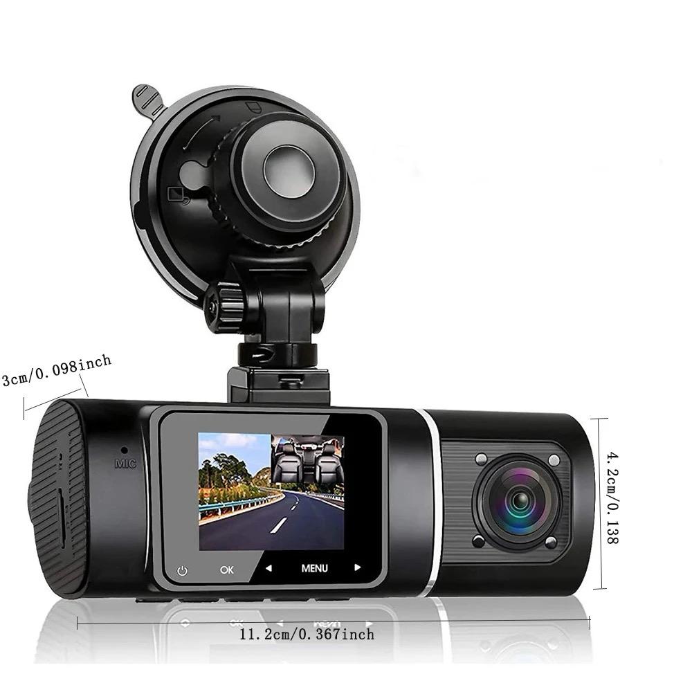 डुअल लेंस डैश कैम नाइट विजन फुल एचडी 1080पी कार रिकॉर्डर कैमरा 