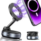 360 Foldable Vacuum Strong Magnetic MagSafe Phone Holder Suction Car Stand Mount