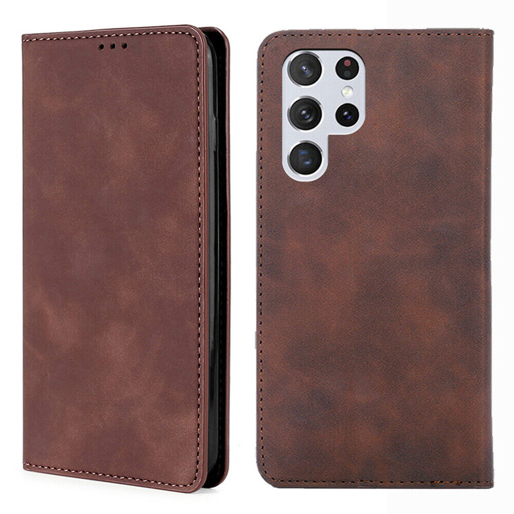 For Samsung S23 S22 S21 S20 FE Note20 Ultra Plus Case Leather Wallet Flip Cover - Mobile Accessories Shop B-SPIN