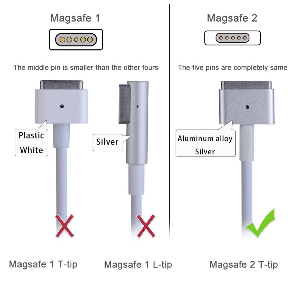 60W 85W AC Power Adapter Charger 1/2 For Mac Book Macbook Pro 11 13" 15" Air