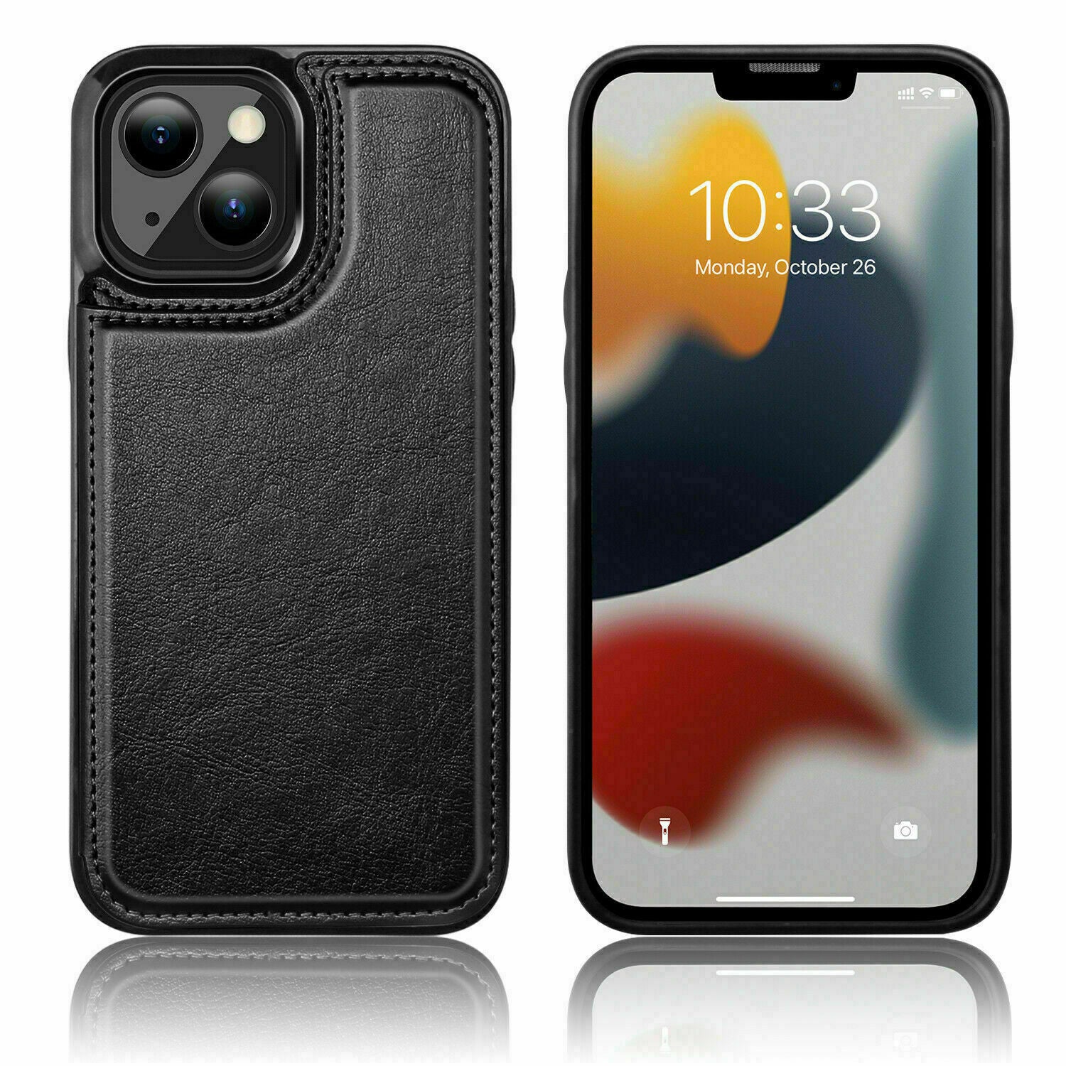 Leather Mobile Phone Wallet Card Holder Flip Cover Iphone and Samsung