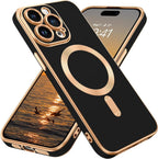 Shockproof  Plating  Magnetic Case For iPhone 17 16 15 14 13 12 11 Pro Max Plus