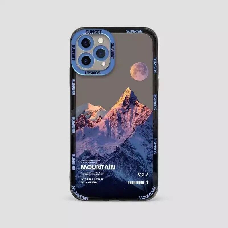 Mountain Soft TPU Mobile Phone Case Camera Cover for iPhone 13 12 11 pro max XR X
