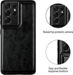 For Samsung S20 FE S21 S22 S23 Ultra Leather Stand Flip Wallet Case Magnet Cover - Mobile Accessories Shop B-SPIN