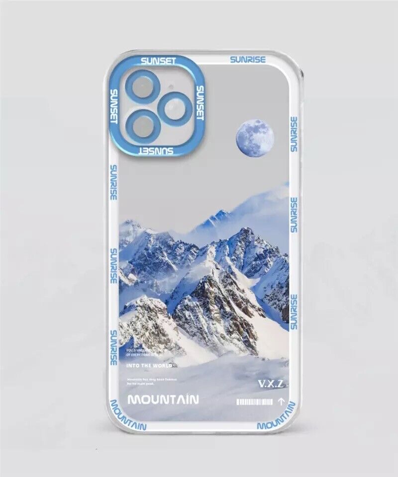 Mountain Soft TPU Mobile Phone Case Camera Cover for iPhone 13 12 11 pro max XR X