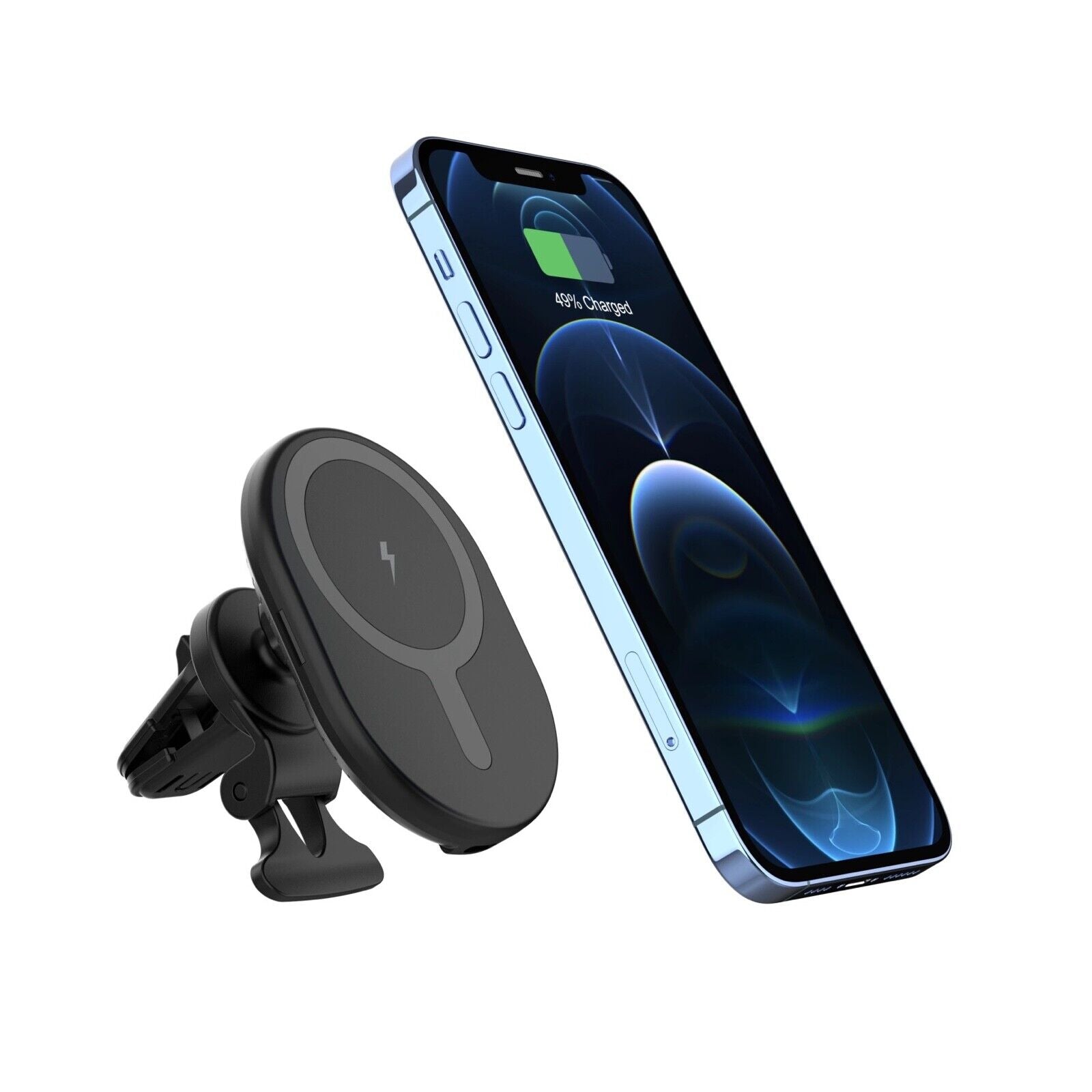Magnetic Car Charger Mount 15W MagSafe Fast Wireless Charging for Apple iPhone - Mobile Accessories Shop B-SPIN