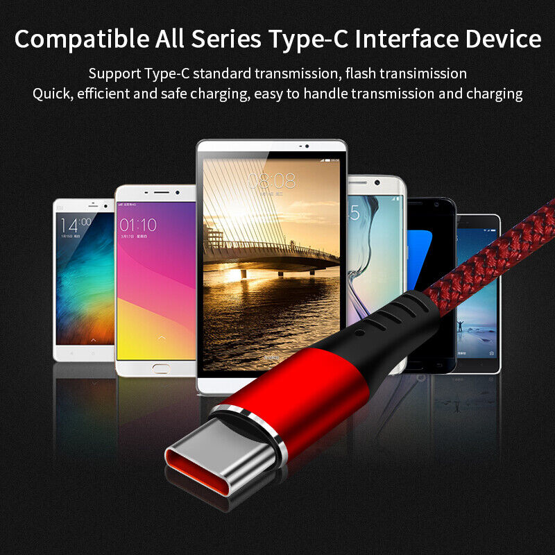 USB to Type C Charger 5A Fast Charging Data Cable for Samsung Huawei iPhone 17 16 15 Series