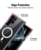 For Samsung Galaxy S26 S25 S24 Ultra FE Clear Shockproof Magnetic MagSafe Cover