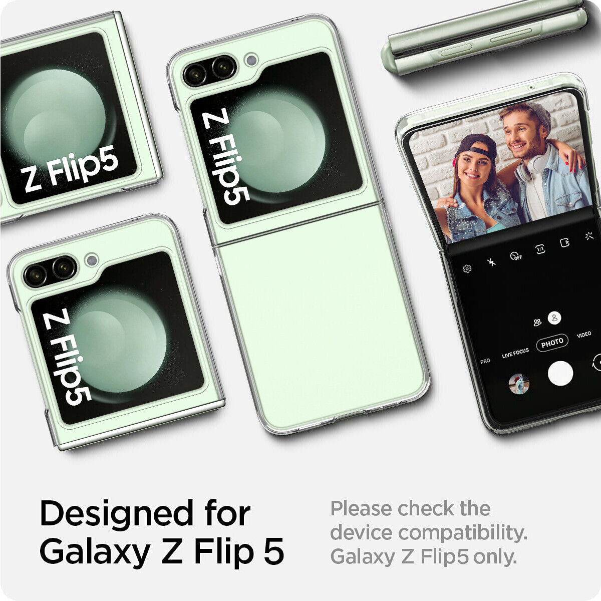 For Samsung Galaxy Z Flip 5 4 3 Magnetic Clear Case Shockproof Ultra Slim Cover