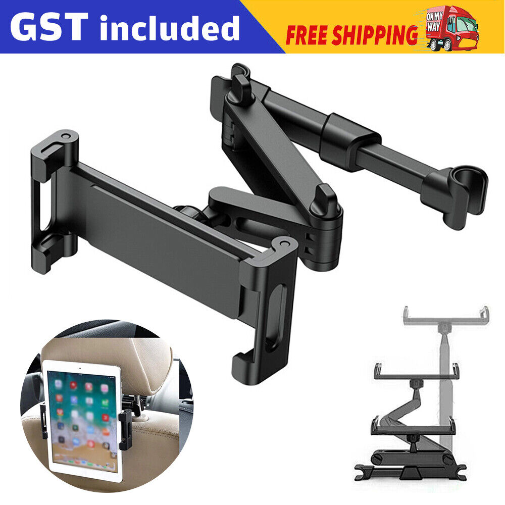 Extendable Car Back Seat Headrest Long Mount Universal Holder iPad Tablet Rotate