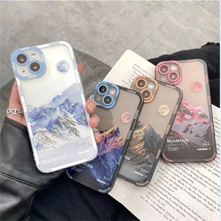 Mountain Soft TPU Mobile Phone Case Camera Cover for iPhone 13 12 11 pro max XR X