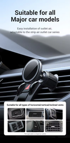 Magsafe Magnetic Vent grip Lock Car Phone holder For mobile 360 rotate Universal